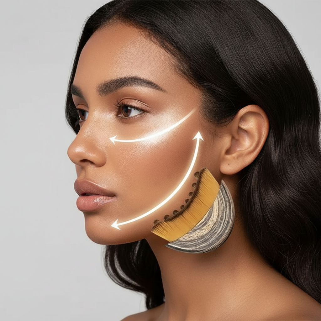 Latina perfil con efecto drenaje